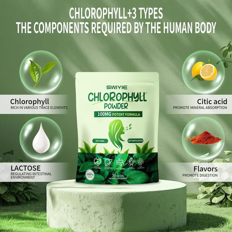 SWIYIE Chlorophyll Stick Packs: Remove Bad Breath Supercharge Your