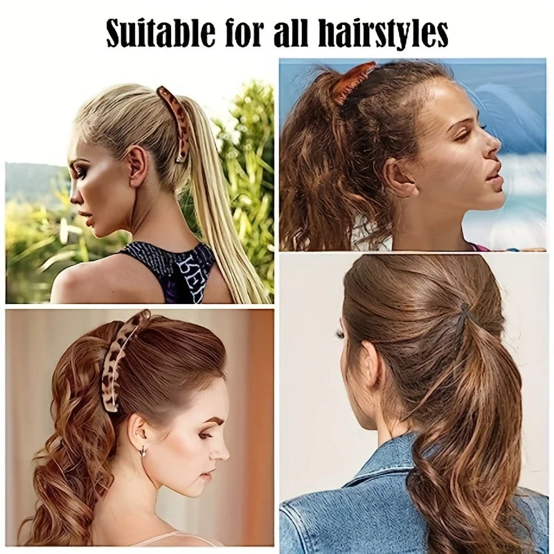 Matte Banana Hair Clip - Fish-Shaped Ponytail Headband 