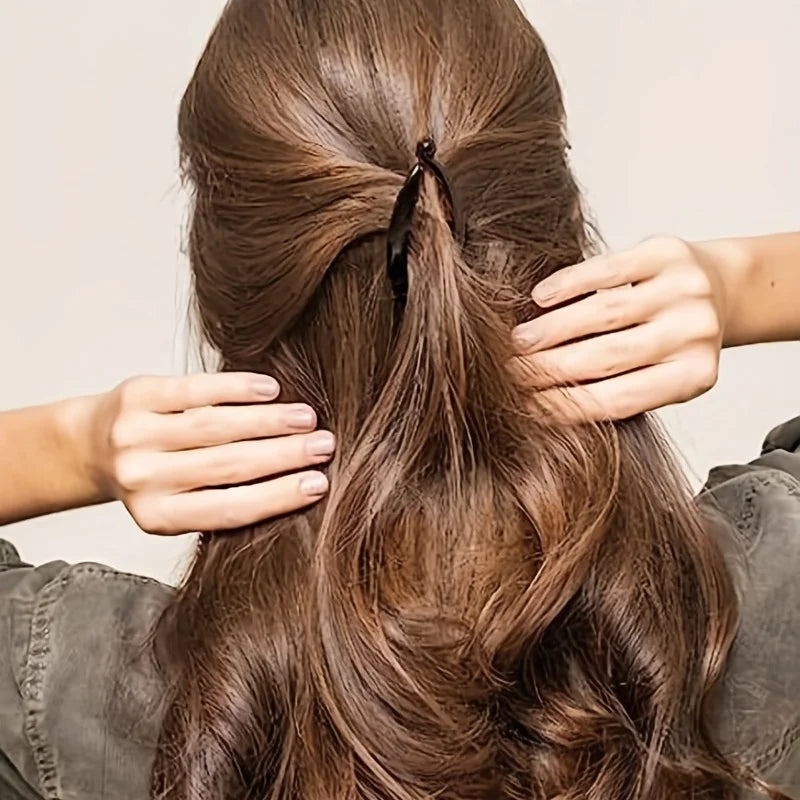 Matte Banana Hair Clip - Fish-Shaped Ponytail Headband 